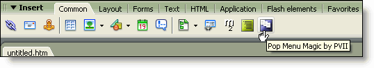The PopMenu Magic toolbar icon